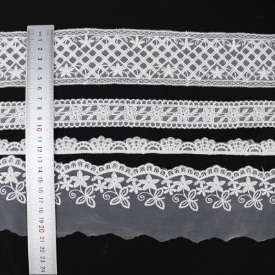 China Other Embroidery Tulle Lace Guipure Trimmings Wholesale DIY Multil Colors Net Lace Trim Maker For Clothes for sale