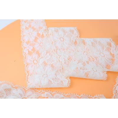 China Elastic Trimmings Wedding Lace Embroidery Fabrics For Women Stretch Lace For Bra Spandex Lace Trimmings for sale