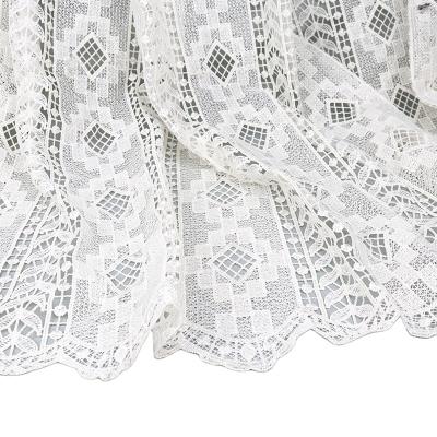 China Factory direct modern lace guipure lace organza lace wholesale white elastic lace fabric for clothes for sale