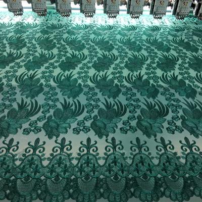 China Viable Lace Fabric Big Border Ribbon Lace Fabric Organza Mesh Lace Fabric Wholesaler From China for sale