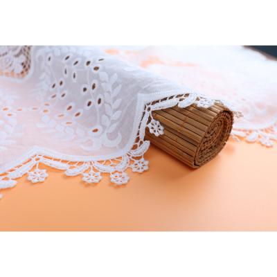 China High Quality Water Soluble 100% Cotton China Embroidered Decorative Lace Fabric Cheap Decorative Embroidery Lace Fabric Soft Lace Fabric for sale