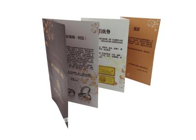 China Bi Fold Brochure Printing Service Adhesive Paper Labels Recyclable Customized for sale