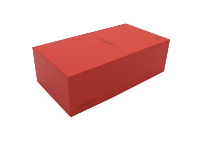 China Handmade Matte Finish Red Rigid Gift Boxes With Lids Phone Packaging for sale