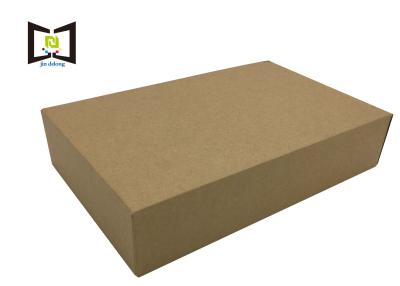 China Custom Kraft Brown Cardboard Box Two Parts Type For Washbag Packaging , Rectangle Shape for sale