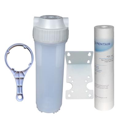 China 10 Inch Commercial Water Purifier Prefilter Household Strainer Housings Commercial Transparent Tap Water Filter Bottle for sale