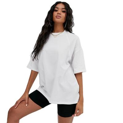 China Anti-Wrinkle Quality Luxury Women's T-shirt 100 Cotton Oversized Plain T-Shirts With Your Logo for sale