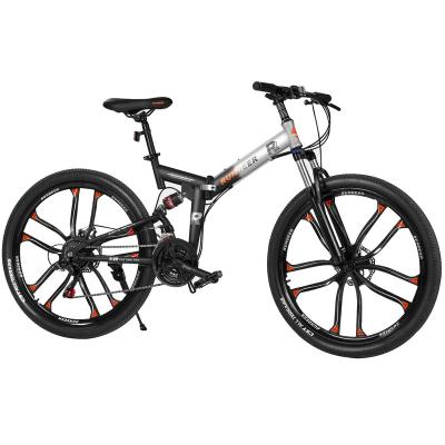 China Aluminum Alloy Bicycle Supplier 26 Inch Adult MTB Mens 21 Speed ​​Foldable Mountain Bike With Disc Brake Urban Mountain Bike for sale