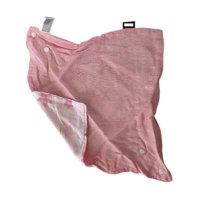 China Breathability HONGCH Muslin Super Absorbent Bamboo Soft Baby Snap Bib Set Printing Cotton Baby Feeding Bibs for sale