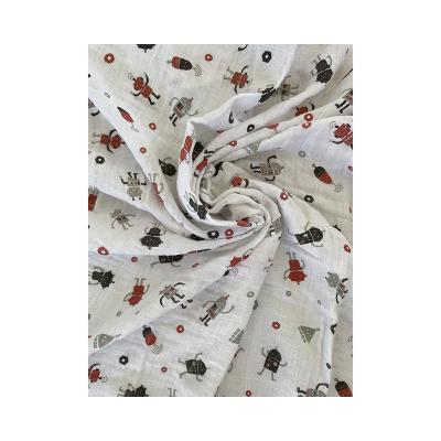 China Folded 120cm*110cm Gauze Wrap Customizable Designed Weighted Prewashed Muslin for sale