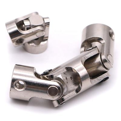 China Aluminum CNC Machining Stainless Steel Universal Double Cardan Joint Shafts Coupling Joint Rotating Accessories for sale