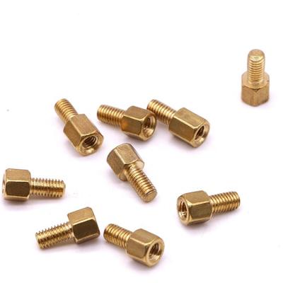 China General M2 M3 316 Stainless Steel Shaft Custom Knurled Threaded Male Female Round Brass Bolts Aluminum Screw Hex Standoffs for sale