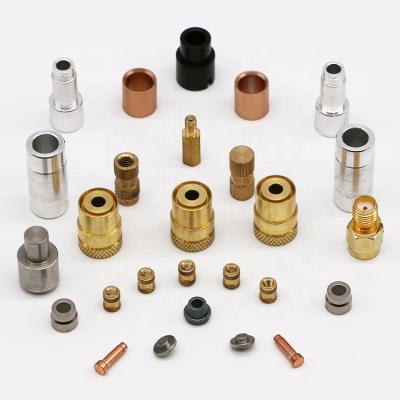 China Thread Knurled Copper Inserts VMT Injection Molding Brass M8 Insert Through Knurled Copper Thread Inserts Nut for sale