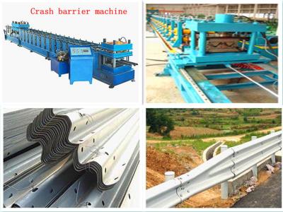 China OEM / ODM Color Steel Highway Guardrail Roll Forming Machine 18.5kw for sale