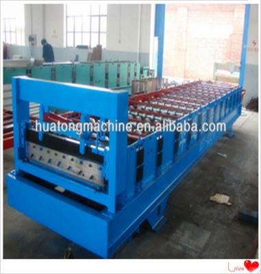 China Steel Section Roof Panel Roll Forming Machine For Hydraulic HT 35-125-750 for sale