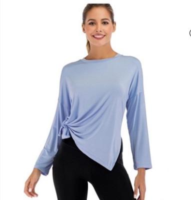 China Long Sleeve Breathable Athletic Workout Yoga Shirts Cropped Sweatshirt Sport Clothes Fitness&Yoga Wear for sale