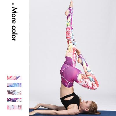 China Breathable 2021 New Style Novelty Yoga Pants Digital Printing Stacked Leggings Sexy Women for sale