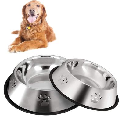 China High Quality Custom Dog Food Bowl Dog Food Bowl Sustainable Stainless Steel Feeding Bowl for sale