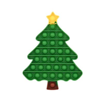 China Children's Toys Popular Wholesale Toys Food Grade Silicone Kids Adult Colorful Christmas Tree Santa Claus Fidget Toy for sale