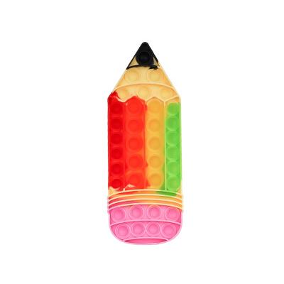 China Children's toys pencil shape silicone fidgety person durable educational Sensory New Design Toy For Kids or Adults for sale