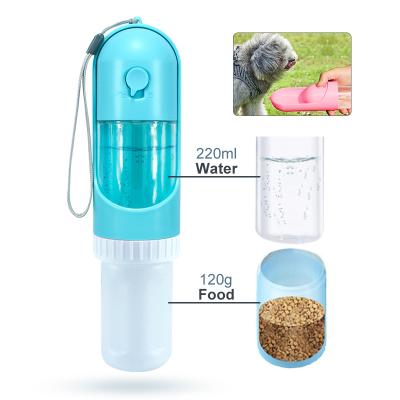 China Non-automatic Portable Dog Water Bottle For Small Large Dogs Travel Cat Drinking Feeder Outdoor Water Food Bottle For Pets for sale