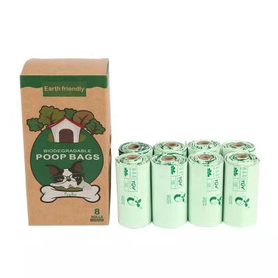 China Cornstarch Eco-Friendly Biodegradable Pet Poop Bag Pet Dog Stocked Waste Bag For Pet Cleaning for sale