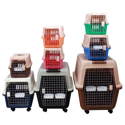 China Wholesale Breathable Durable Carry Box Portable Plastic Travel Airline Pet Cage Outdoor Pet Cage for sale