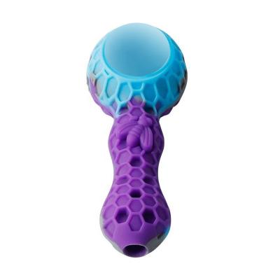 China Foo-Grade Glass Eco-friendly Honeycomb High Quality Glass Weed Pipe Silicone Smoking Smoking Pipe for sale