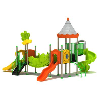 China Outdoor Playground Equipment 2021 Popular Kids Slide Commercial Outdoor Playground Games For Kids Plastic Play Equipment for sale