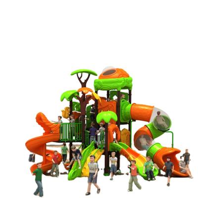 China Outdoor Colorful Kids Fun Playground Kids Commercial Outdoor Plastic Playground Equipment With Slide for sale