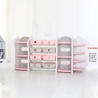 China New Style Plastic Kids Bedroom Furniture Sets Plastic Children Play Shelf Storage Shelf for sale