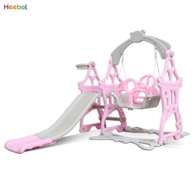 China Colorful Indoor Plastic Baby Kids Playground Indoor Playground Slide With Ball Pool With Swing for sale