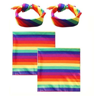 China Fashion Colorful Pride Rainbow Gay Bandana Pride Rainbow Colors Gaiter Headband Gay Bandana for sale