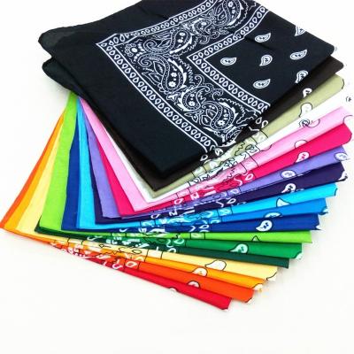 China Other Head Bandanas 55cm*55cm Bandanas 55cm*55cm Square Bandana Scarf Polyester Female Fashion Women Headwear Rock Girls for sale