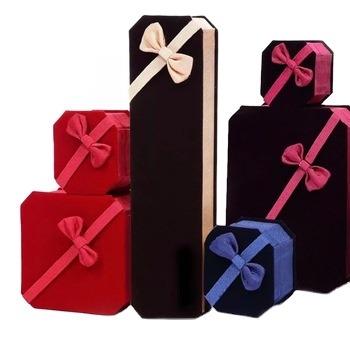 China Promotion fashion factory direct gift box with ribbon bowknot for difference size packaging box for sale