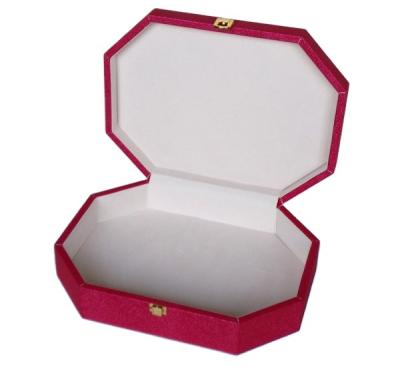 China Promotion custom color luxury leather jewelry box for necklace packaging box for sale