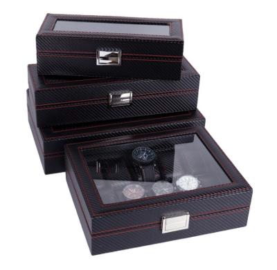 China Classic Promotion Black Color Watch Box With Window For Watch Package Display Box for sale