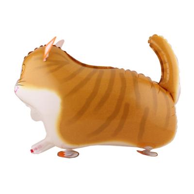 China Wholesale Pet Gift Toy Helium Animal Walking Balloons Foil Farm Animal Cat Walking Balloons for sale