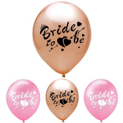 China Gift Toy Custom Printing Wedding Party Decorations Around 2.8g 12inch Thick Birde To Me Latex Balloons for sale