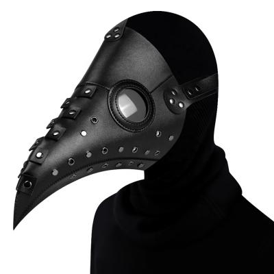 China Wholesale Cosplay Nose Beak Steampunk Halloween Scary Decoration/Wedding/Party Costume Toy/Festival Gift New Long Props Brown Plague Doctor Bird Mask for sale