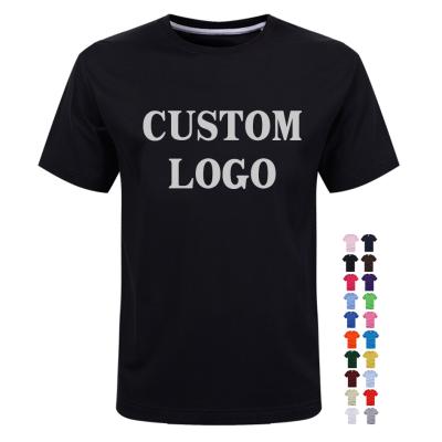 China Anti-pilling Customized Round Collar Soft Collar Logo High End Private Label T-shirt High End T-Shirts With Custom Logo Printed Dropshipping for sale