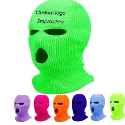 China Wholesale 100% JOINT Acrylic Winter Cycling Balaclava Knitted Filter Full Face Cover 3 Holes Ski Mask for sale