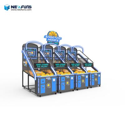 China Neofuns Full Metal Construction Iron Huge Basketball Machine With Led Igniting Tall Basketball Shooting Game Machine For Adults for sale