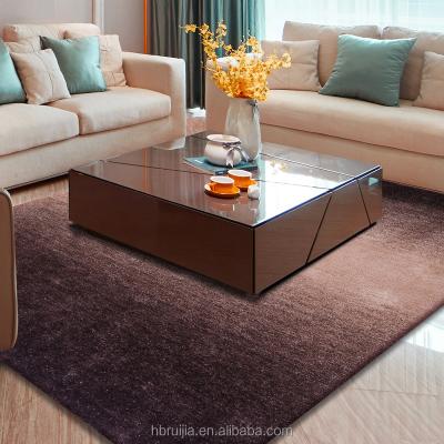 China Hot Selling Blue Gradient Woven Fire Resistant Shaggy Living Room Carpets and Blankets for sale