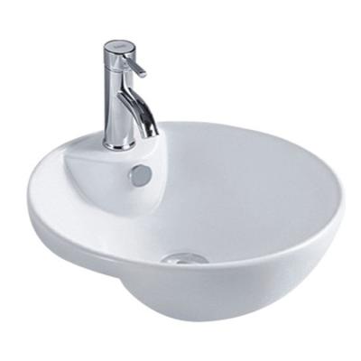 China Unique style ceramic single faucet hole counter top bathroom hand face wash art basin for sale