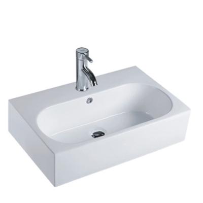 China Modern rectangular shape above counter lavabo bathroom basin ceramic wash hand sink for sale