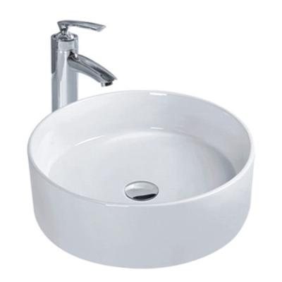 China European style ceramic art round shape counter top bathroom hand wash basin sink Te koop