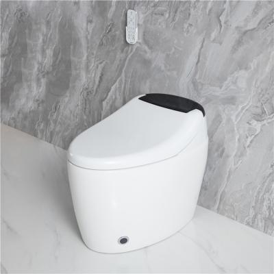 China Full function foot sensor open close cover automatic flush smart toilet with remote control for sale