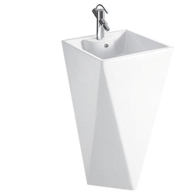 China Simple luxury style european sanitary ware white bathroom hand wash basin with pedestal for sale