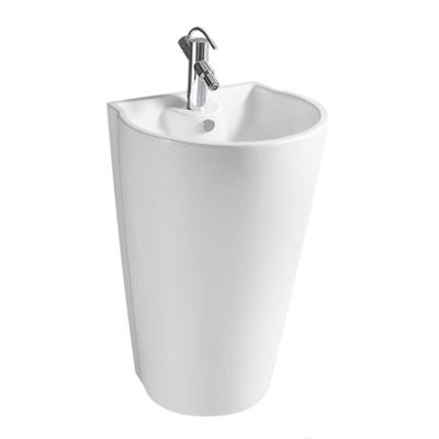 China High quality white elegance wholesale full pedestal washing basin bathroom unique pedestal sinks for sale