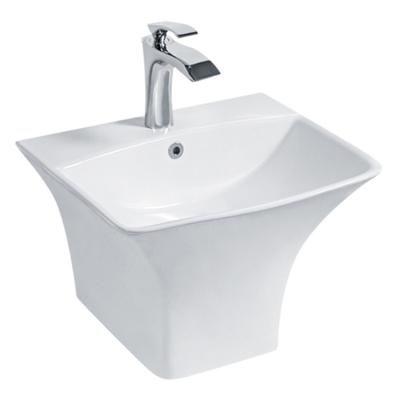 China Hot sale high temperature ceramic sanitary ware rectangle shape wall hung basin for sale